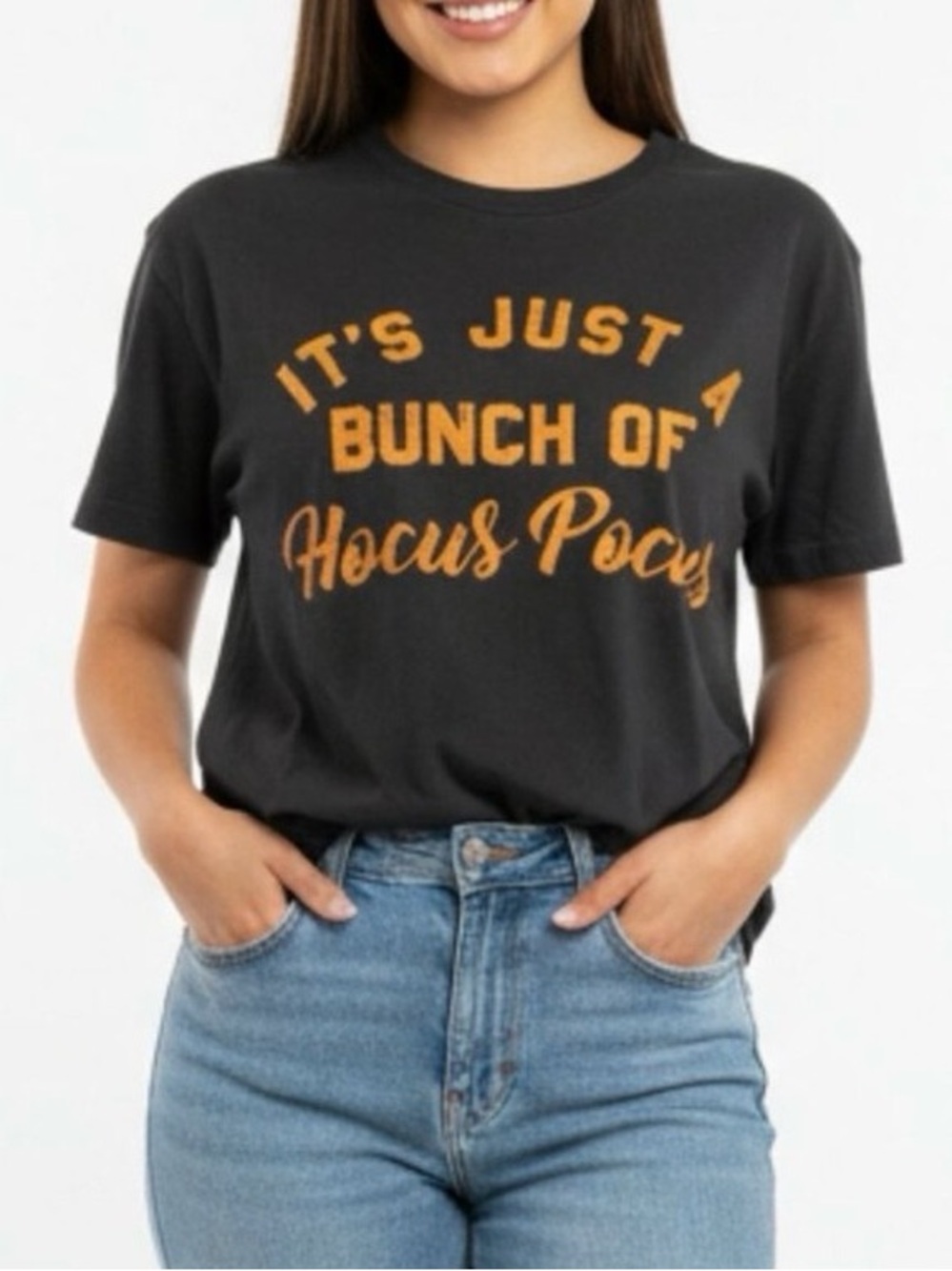 Fifth Sun It’s Just A Bunch of Hocus Pocus Charcoal Halloween Graphic Tee